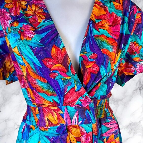 VTG Joan Walters 80’s Floral Jumpsuit - Picture 10 of 10